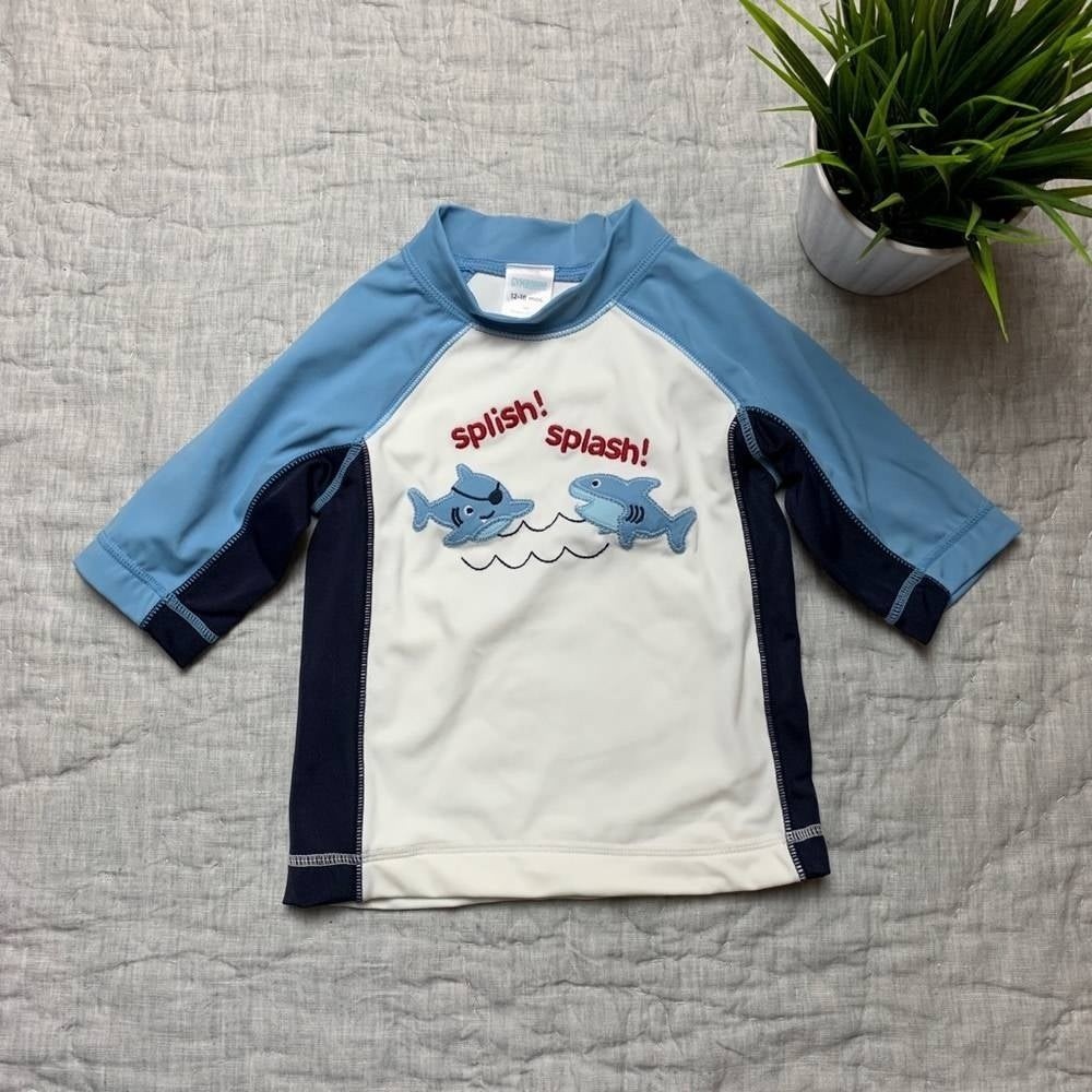 Gymboree Shark baby swim rash-guard
